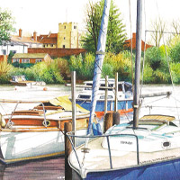 Karen Frampton, New Forest Artist, paintings, greeting cards, murals, slate, Hampshire, UK